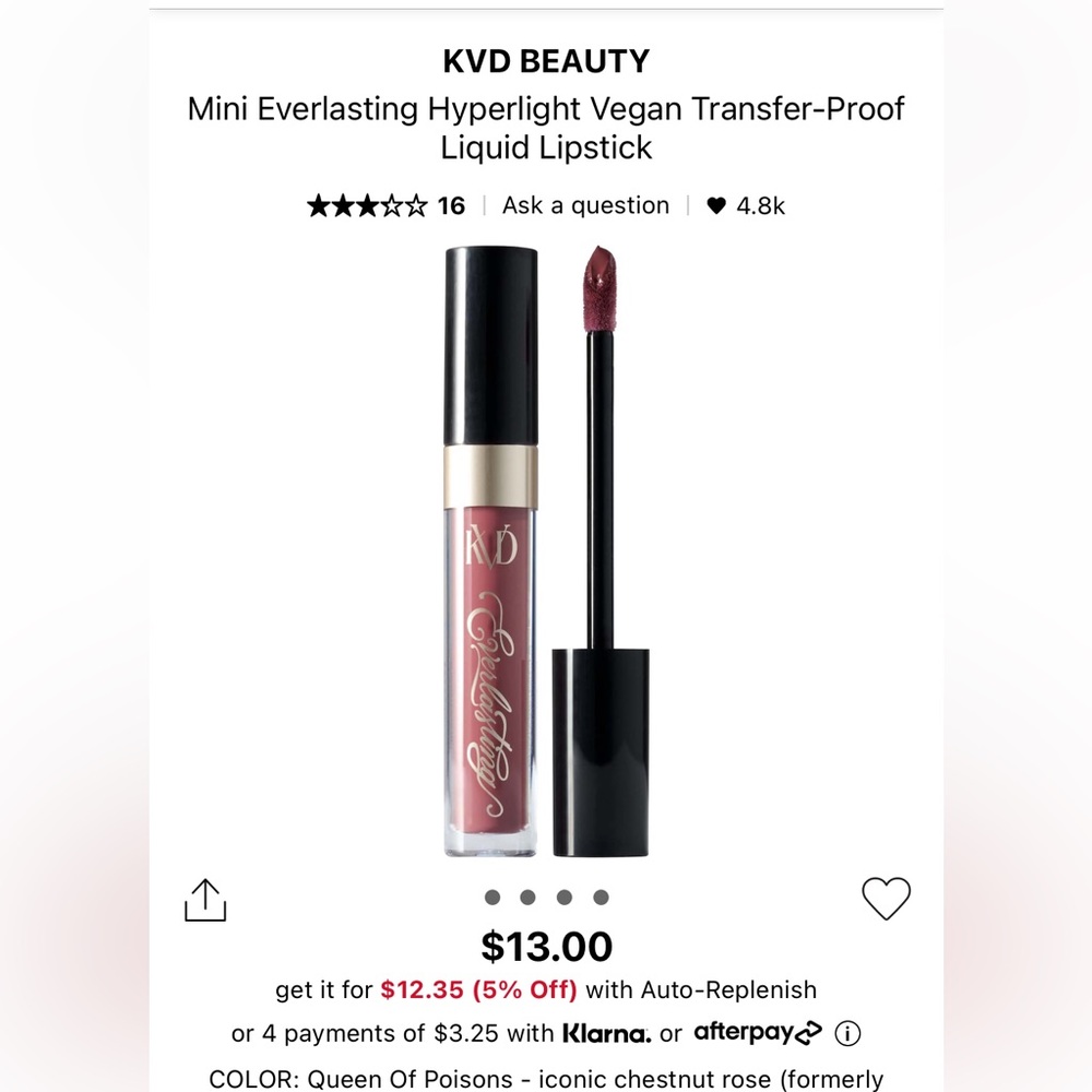 NIP KVD Everlasting Hyperlight Liquid Lipstick